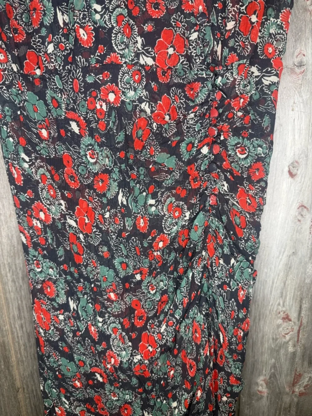 Veronica Beard Cecile Ruched Floral Silk Dress size 4